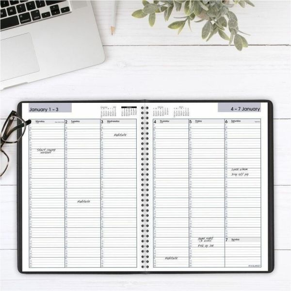 At-A-Glance Dayminder Weekly Appointment Book, Vertical-Column Format, 11 X 8, Black Cover, 12-Month (Jan To Dec): 2024
