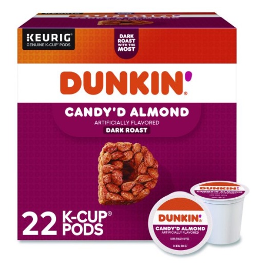 Dunkin' Candy'd Almond Coffee K-Cups, 0.35 Oz, 22/Box