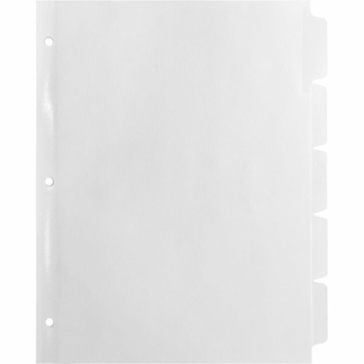 Business Source Punched Laser Index Dividers - 5 Blank Tab(S)