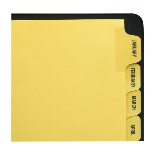 Avery Preprinted Laminated Tab Dividers, Gold Reinforced Binding Edge, Jan-Dec Tabs, 8 1/2" X 11", 1 Set