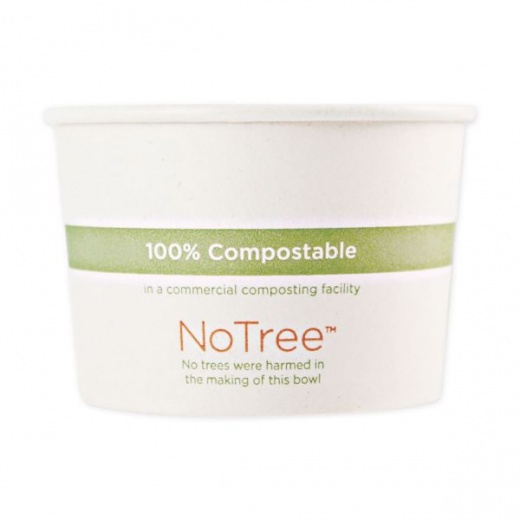 World Centric No Tree Paper Bowls, 8 Oz, Natural, Sugarcane, 1,000/Carton