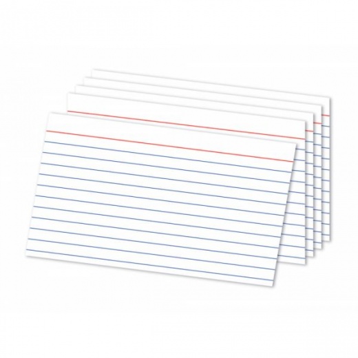 Index Cards, Ruled, 5" x 8", White, Pack Of 300