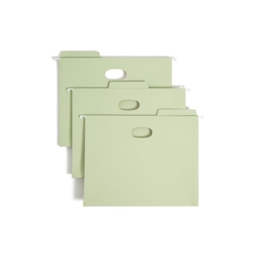 Smead Fastab 5 1/4&quot; Hanging Pockets, Letter Size, Moss, Pack Of 9