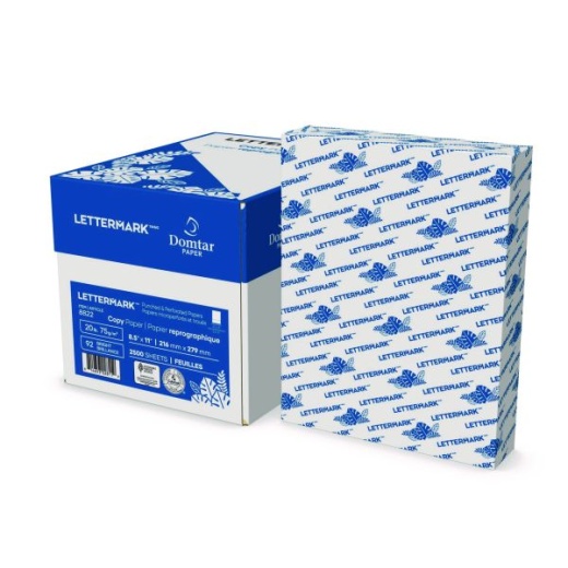Lettermark Custom Cut-Sheet Copy Paper, 92 Bright, Micro-Perforated 3.5" from Bottom, 20 lb Bond Weight, 8.5 x 11, White, 500/Ream