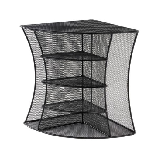Onyx Mesh Corner Organizer - 6 Sections, 15 x 11 x 13, Black