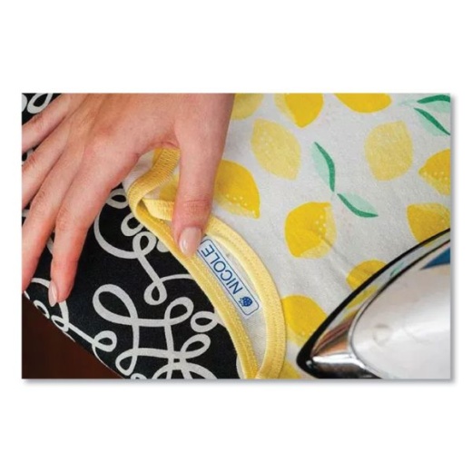 Brother TZeFA3 Ptouch Iron-On Tape - 15/32" Width - Thermal Transfer - White, Navy Blue