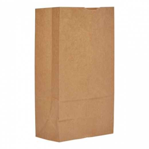 Ross & Wallace Paper Products Grocery Paper Bags, 12# Size, 50# Basis Weight, 7" X 4.38" X 13.75", Kraft, 500/Bundle
