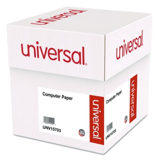 Universal Printout Paper - 2-Part, 15 Lb Bond Weight, 9.5 X 11, White