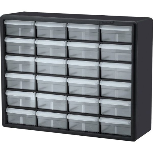 Akro-Mils Plastic 24-Drawer Storage Cabinet
