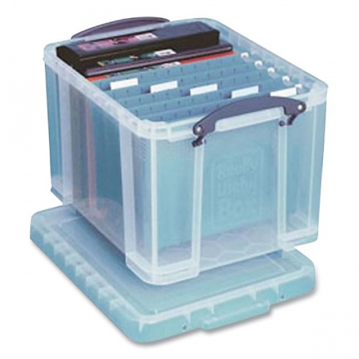 Really Useful Box 9.51 Qt. Latch Lid Storage Tote, 15.55 x 10.04 x 6.1, Dove Gray/Green, 4/Pack