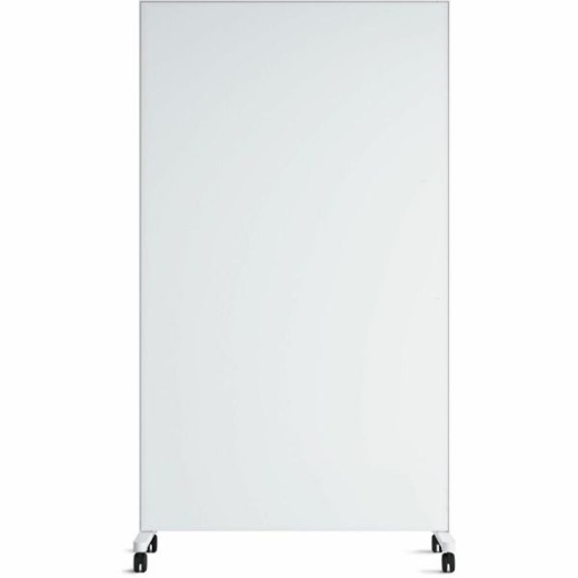 U Brands Double Sided Magnetic Glass Dry-Erase Mobile Floor Easel, 72" X 42"