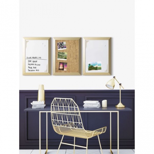 Mastervision Positive Flow Metallic Gold Message Board Set