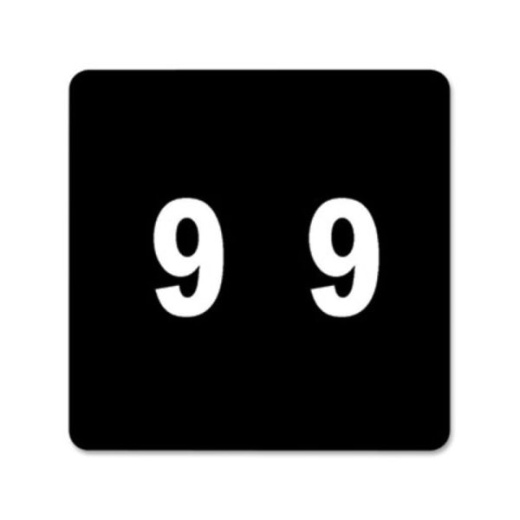 Smead DCC and DCCRN Color-Coded Numeric Labels - 1 1/2"W x 1 1/2"L, Black, 250 Per Roll