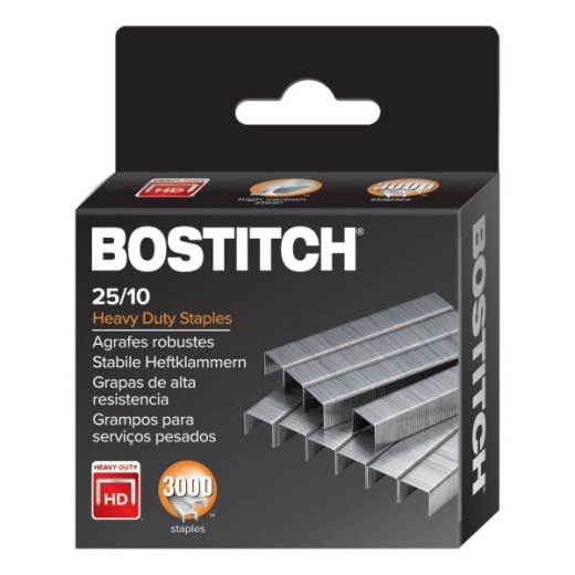 Bostitch Premium Heavy-Duty Staples, 3/8" Standard Strip, Box Of 3,000