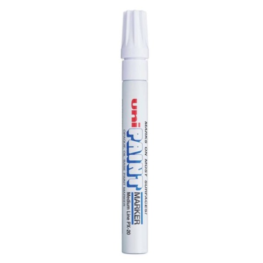 Uni-Paint Permanent Marker, Medium Bullet Tip, White
