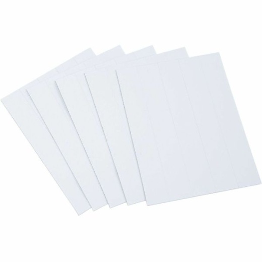 Mastervision 6 Magnetic Dry-Erase Writable Strips, 6" X 0.88", White, Pack Of 25