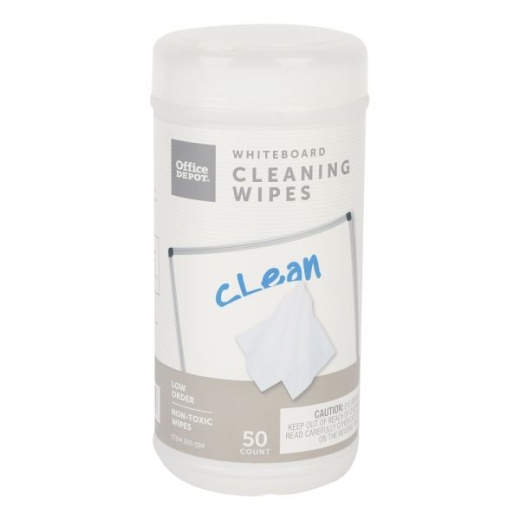 Dry-Erase Board Cleaning Wipes, 6" x 9", Pack of 50