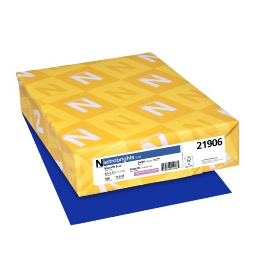 Astrobrights Blast-Off Blue Color Paper - 500 Sheets Per Ream
