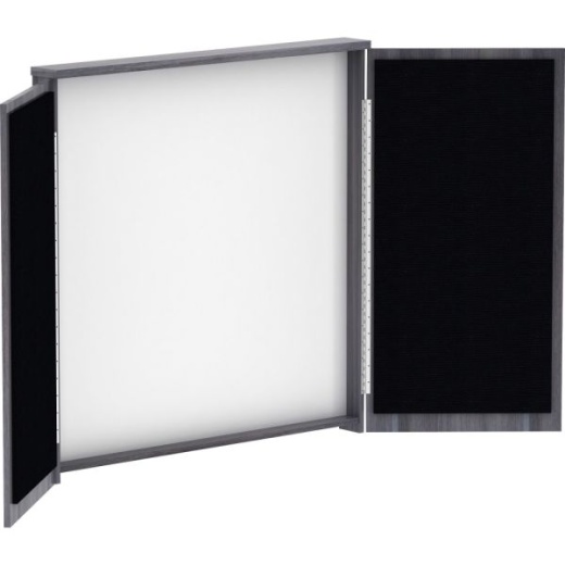 Lorell Dry-Erase Whiteboard Presentation Cabinet, 47-5/16"H X 47-5/16"W X 4-13/16"D, Gray