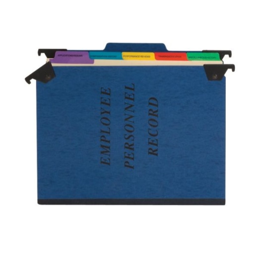 Pendaflex Hanging-Style Personnel File Folder, 2" Expansion, Letter Size, Blue