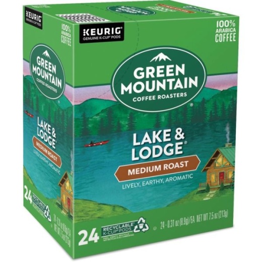 Green Mountain Coffee K-Cups, Lake & Lodge, Medium Roast, 24 K-Cups