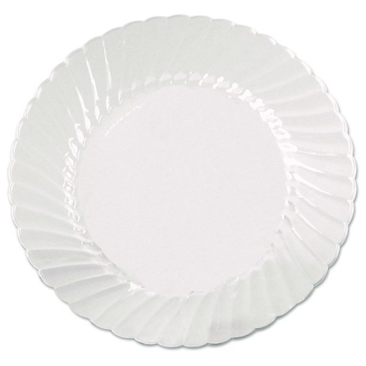 Wna Classicware Plates, Plastic, 6" Dia, Clear, 18/Bag, 10 Bags/Carton