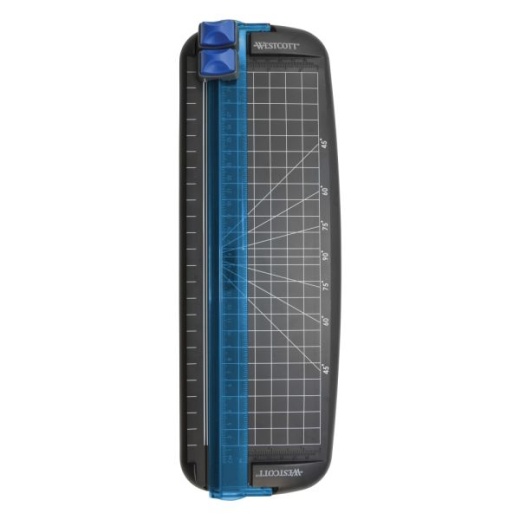 Westcott Multi-Purpose Personal Trimmer, 12" x 4 3/4", Black/Blue
