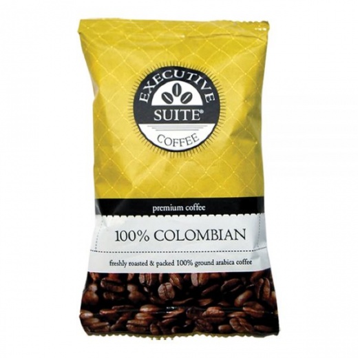 Executive Suite Coffee Single-Serve Coffee Packets, 100% Colombian, Carton Of 42