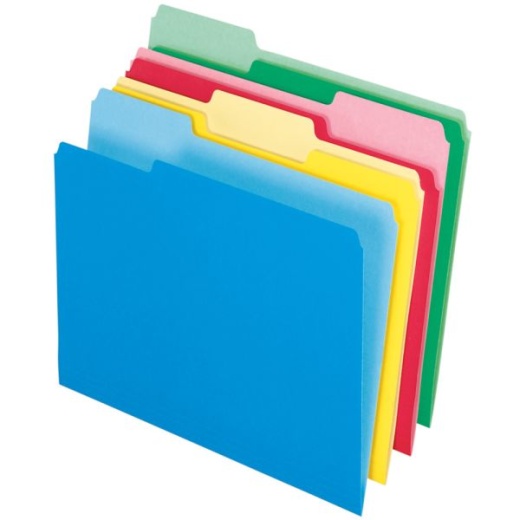Pendaflex 2-Tone Color CutLess WaterShed Folders