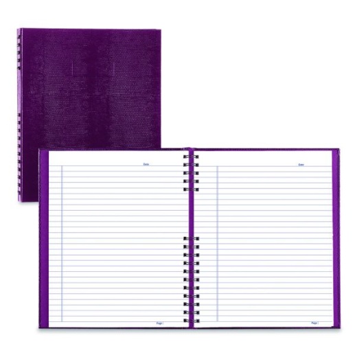 Blueline Notepro Notebook, 1-Subject, Wide/Legal Rule, Dark Raspberry Cover, (100) 10.75 X 8.5 Sheets