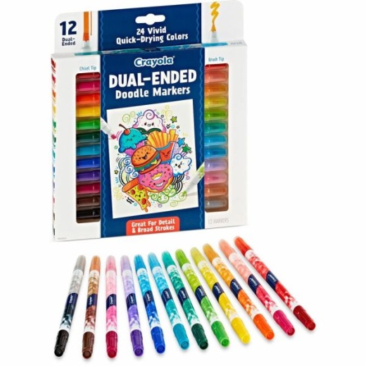 Crayola Washable Skinny Markers Pack of 64 Set of 64 [Pack of 2 ]