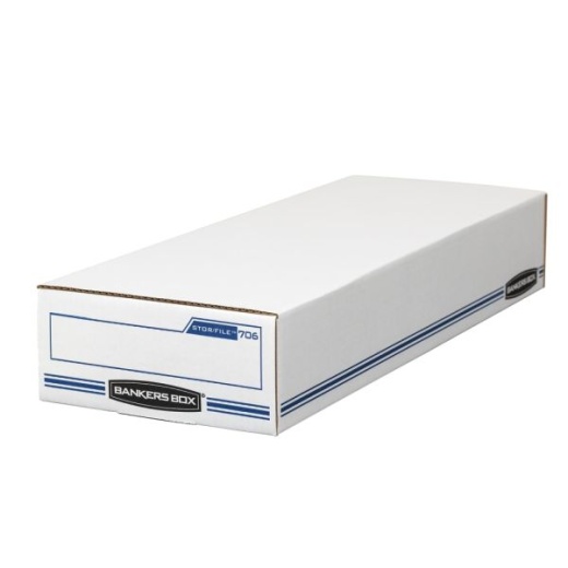 Bankers Box Stor/File Check/Deposit Slip Storage Box with Flip-Top Closure