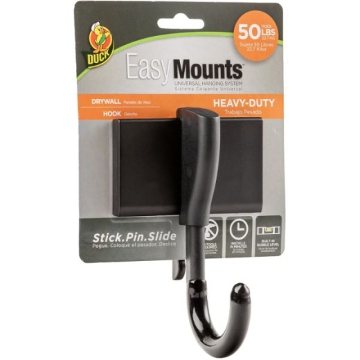Duck Brand Easymounts Heavy-Duty Drywall Hook - 50 Lb (22.68 Kg) Capacity - 3.7"X 5.8" - - 287214