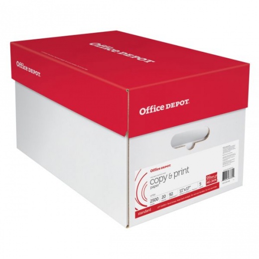 Multi-Use Printer & Copy Paper, White, Ledger (11" X 17"), 2500 Sheets Per Case, 20 Lb,92 Brightness