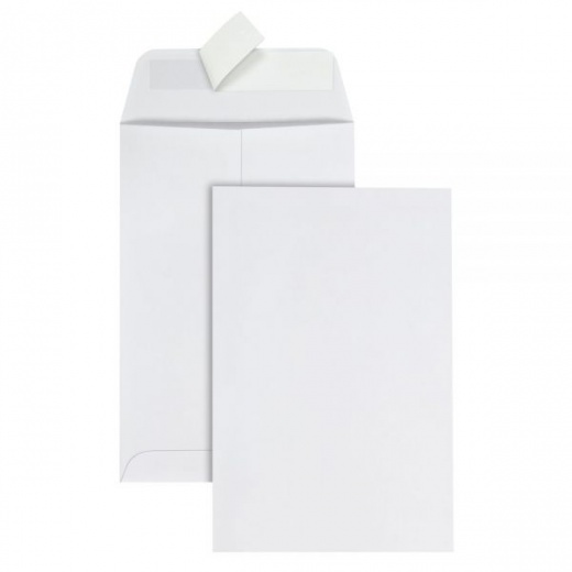 6x9 Catalog Envelopes, Clean Seal, 30% Recycled, White - Box of 125