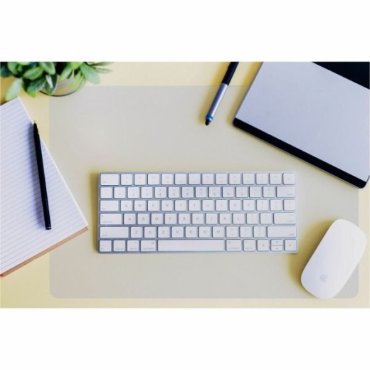 Desktex Polycarbonate Desk Pad 20" x 36" - Clear Rectangular Desk Pad for Office and Home Use