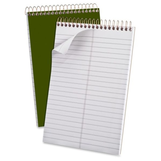 Ampad Gold Fibre Steno Books, 6" x 9", Gregg Ruled, Designer Green/Gold Cover, 100-Sheets