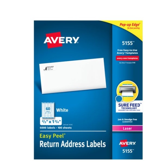 Avery Easy Peel Return Address Labels
