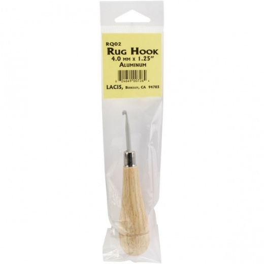 Lacis Punch Needle Rug Hook W/Wood Handle