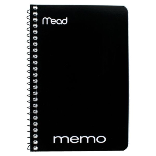 Mead Wirebound Side-Opening Memo Book, 4" x 6" College Ruled Notebook