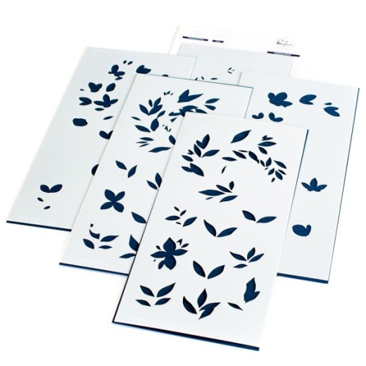 Pinkfresh Studio Stencils 4"X9" 5/Pkg