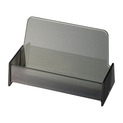 Officemate 50-Card Business Card Holder, Smoke