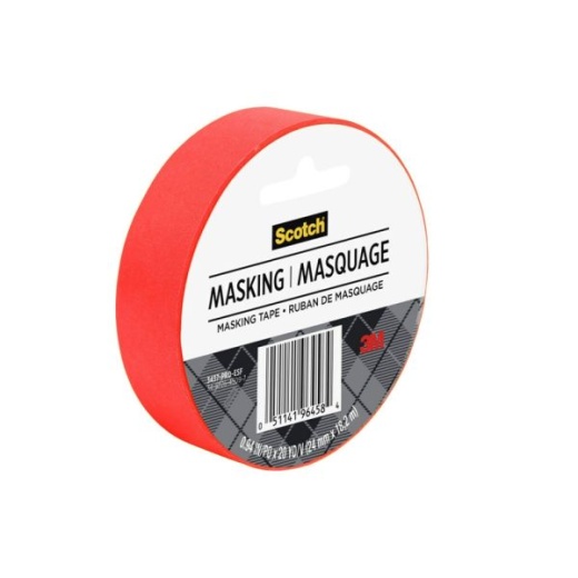 Scotch Expressions Decorative Masking Tape, 1" X 20 Yd., Primary Red