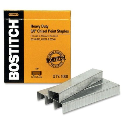 Stanley Bostitch B310HDS-03201 Staples, 3/8", Box Of 1000