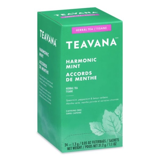 Starbucks Teavana Tea Bags, Harmonic Mint Decaf, 0.05 Oz, 24/Box