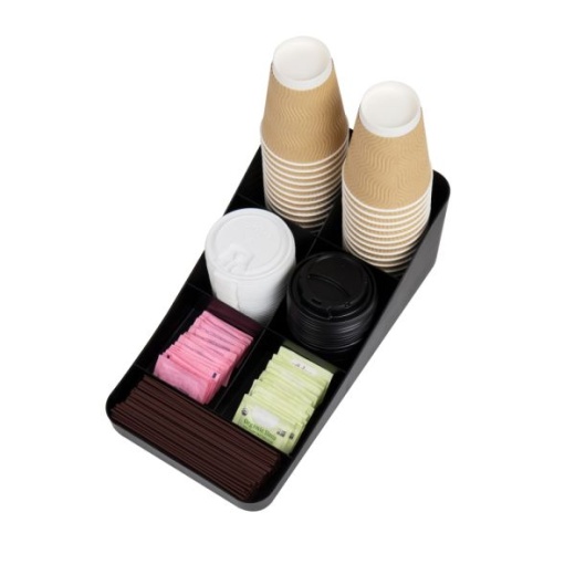 Mind Reader 14 Compartment Condiment organizer, Black