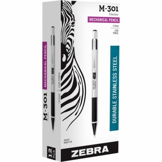 Zebra Pen Steel 3 Series M-301 Mechanical Pencils