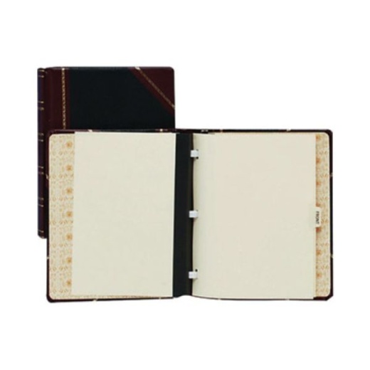Wilson Jones Minute Book, 500 Sheet Capacity, Red/Black Imitation Leather