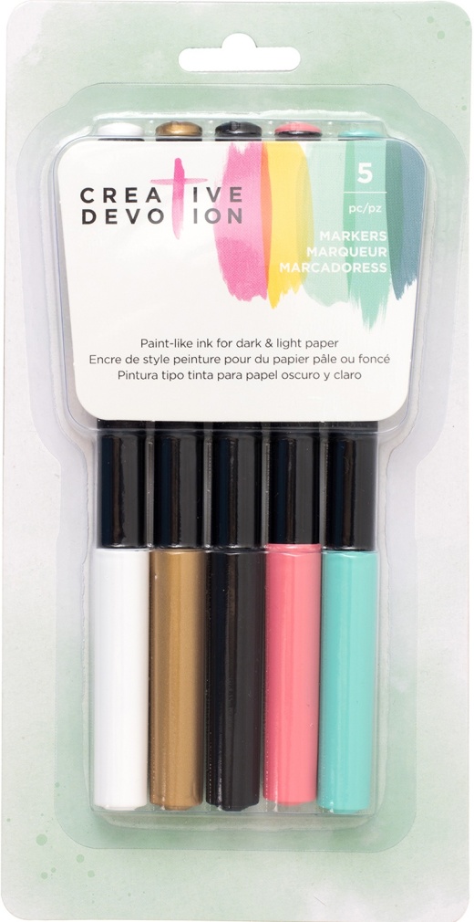 Creative Devotion Opaque Medium Tip Markers 5/Pkg
