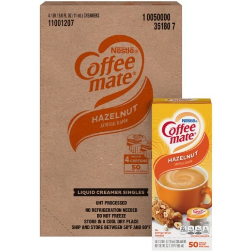 Coffee Mate Hazelnut Nondairy Liquid Creamer Singles
